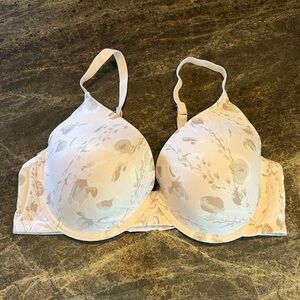Anne Klein Underwire Lined T-Shirt Bra Brown Tan Floral 40D